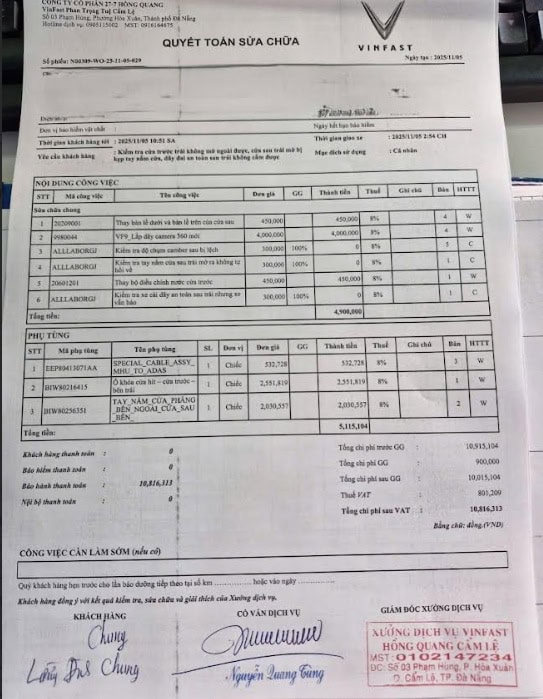 Dịch vụ hậu mãi vinfast