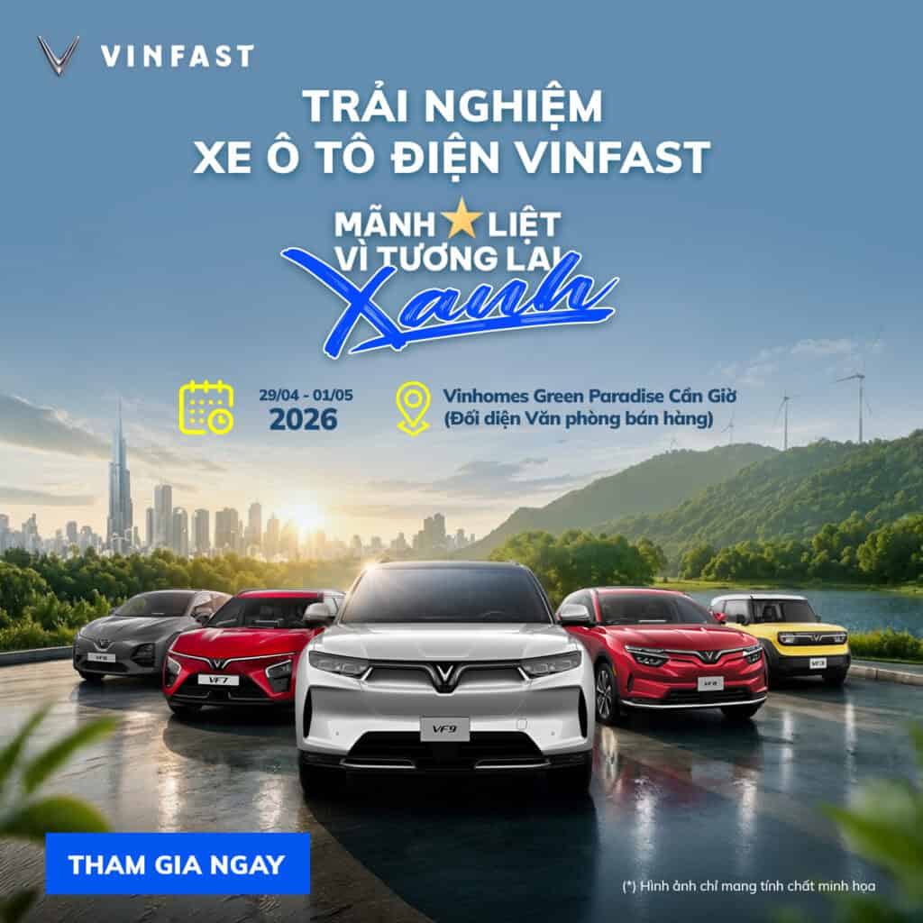 Lái thử xe vinfast tại Vinhomes Green Paradise Cần Giờ